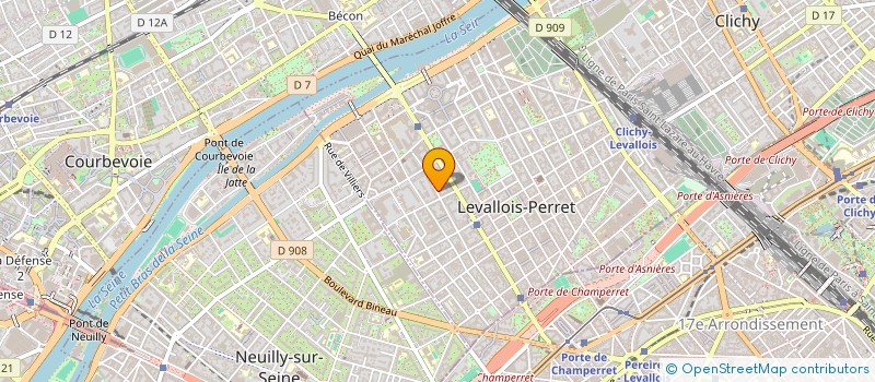 localisation de l'entreprise MADELEINE à LEVALLOIS-PERRET