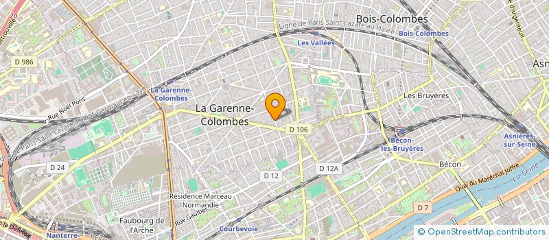 localisation de l'entreprise MADELEINE MASSONNEAU ART & FRESQUES à LA GARENNE-COLOMBES