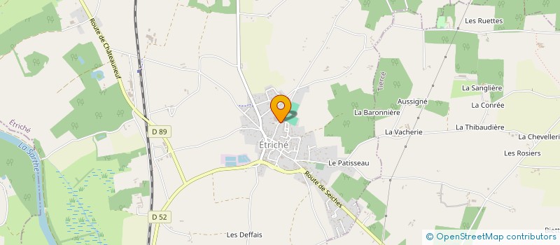 localisation de l'entreprise MADELIN COUVERTURE à ETRICHE