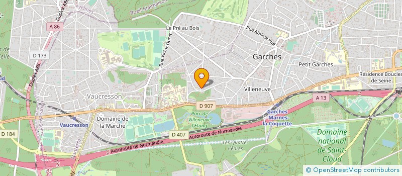 localisation de l'entreprise MADEMOISELLE A à GARCHES