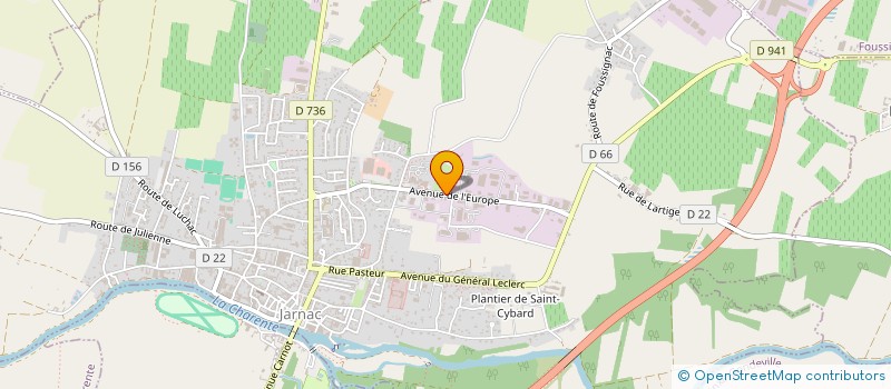 localisation de l'entreprise MADERNO à JARNAC