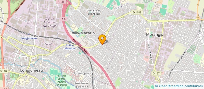 localisation de l'entreprise MADIS à CHILLY-MAZARIN