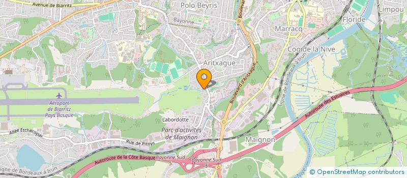 localisation de l'entreprise MADJE'S  ANGLET