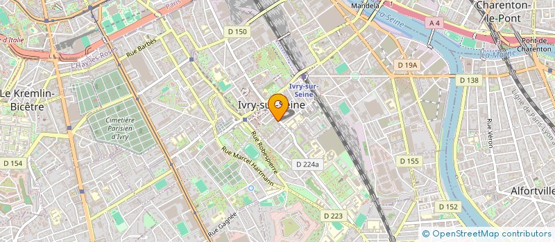 localisation de l'entreprise MADJIC à IVRY-SUR-SEINE
