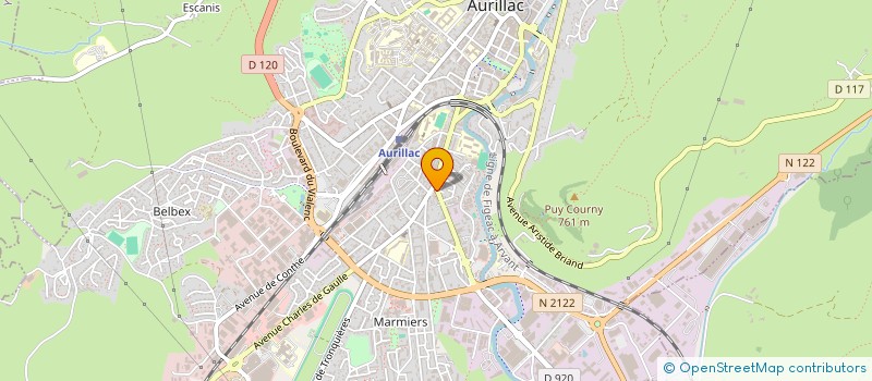 localisation de l'entreprise MADJID COIFFURE à AURILLAC