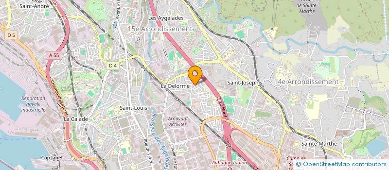 localisation de l'entreprise MADJK TRANSPORTS à MARSEILLE 15EME