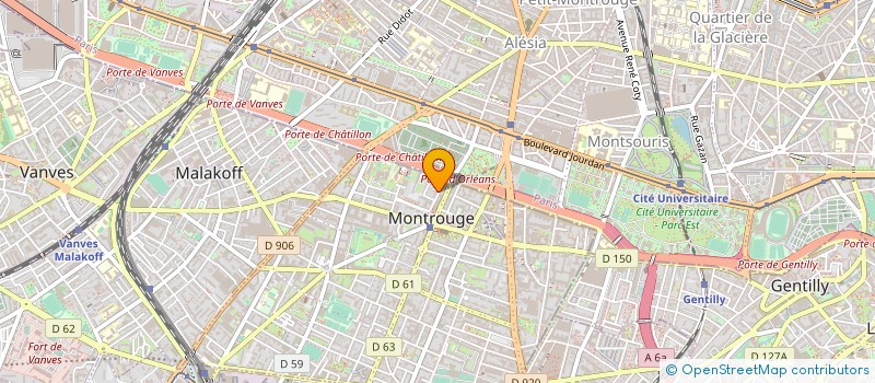 localisation de l'entreprise MADLENIAK MIROITERIE à MONTROUGE
