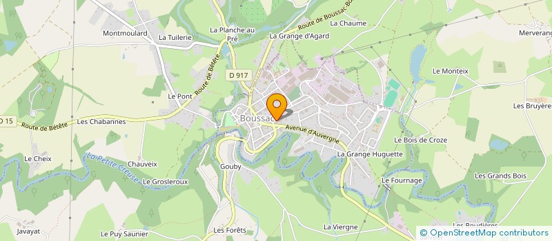 localisation de l'entreprise MADO-ANDRE à BOUSSAC