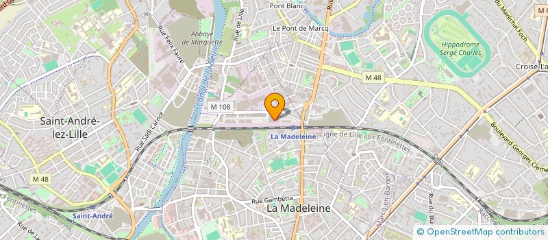 localisation de l'entreprise MADO IMMO à LA MADELEINE