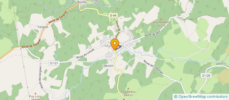 localisation de l'entreprise MADRANGES, PATRIMOINE ET TALENTS EN MONEDIERES  MADRANGES