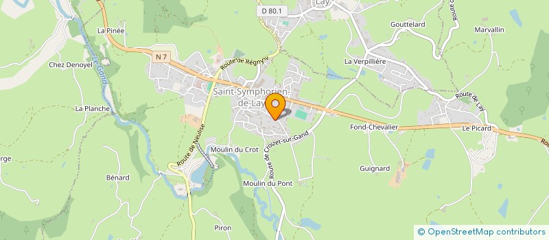 localisation de l'entreprise MADY à SAINT-SYMPHORIEN-DE-LAY