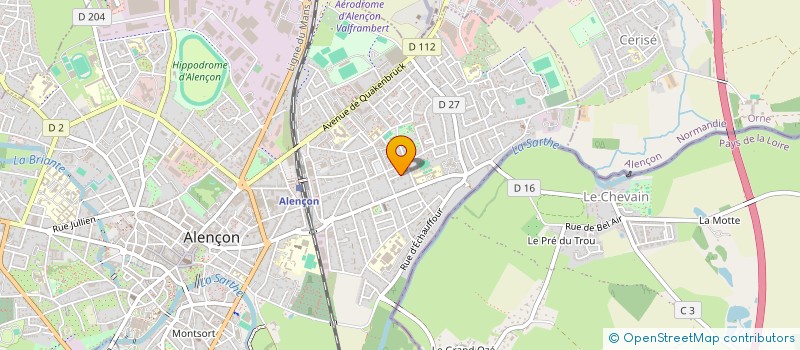 localisation de l'entreprise MAE SOLIDARITE (61) à ALENCON