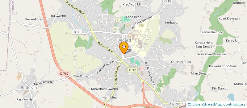 localisation de l'entreprise MAEL AUTO  BEGARD