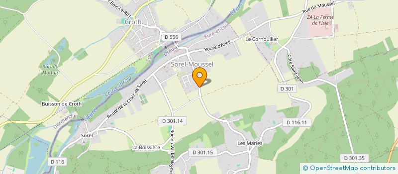localisation de l'entreprise MAEL H LOCATIONS à SOREL-MOUSSEL