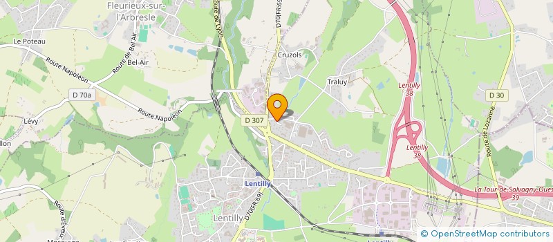 localisation de l'entreprise MAELINE  LENTILLY