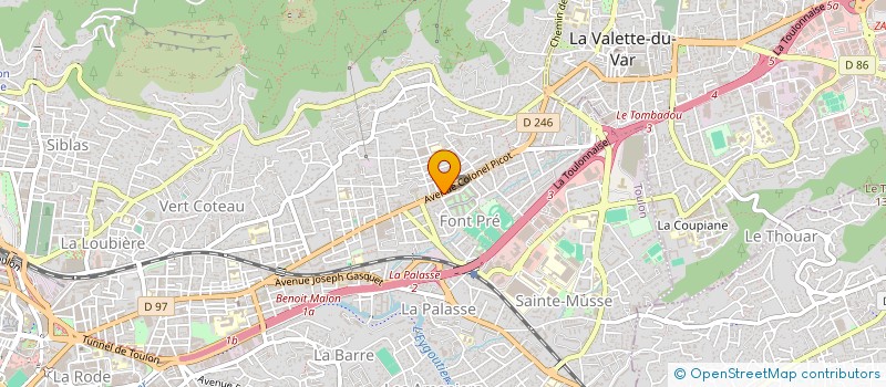 localisation de l'entreprise MAESTRALE  TOULON