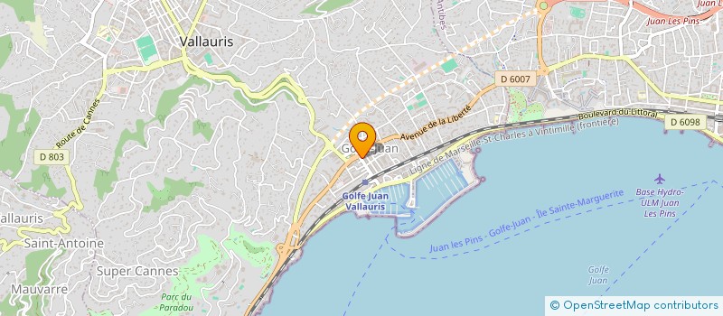 localisation de l'entreprise MAEVA à VALLAURIS