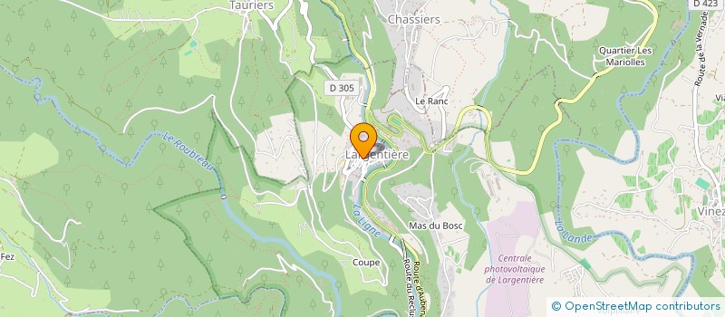 localisation de l'entreprise MAEVA à LARGENTIERE