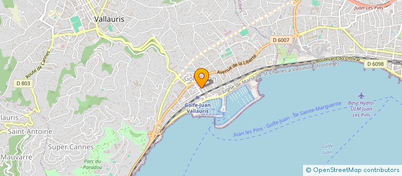 localisation de l'entreprise MAEVA J'ECOUTE à VALLAURIS