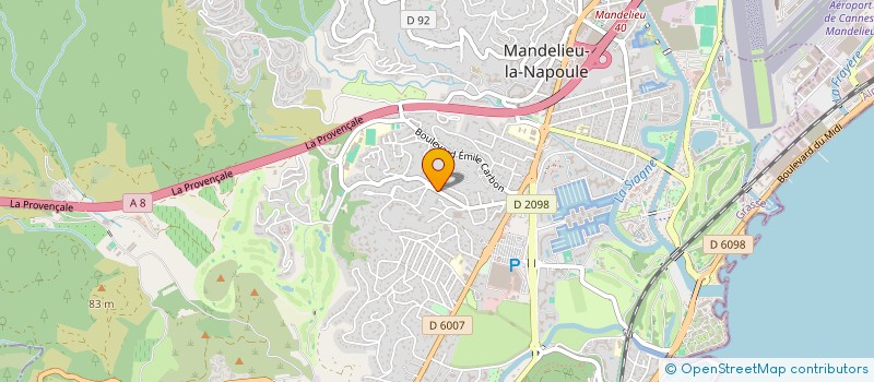 localisation de l'entreprise MAEVI à MANDELIEU-LA-NAPOULE