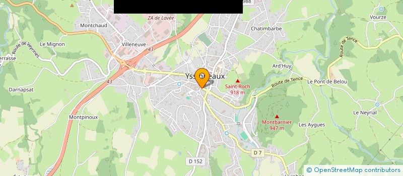 localisation de l'entreprise MAG PRESSE 43  YSSINGEAUX