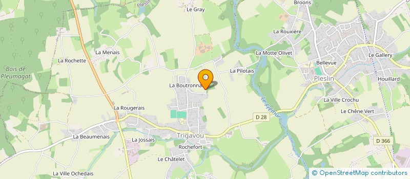 localisation de l'entreprise MAGATE  PLESLIN-TRIGAVOU