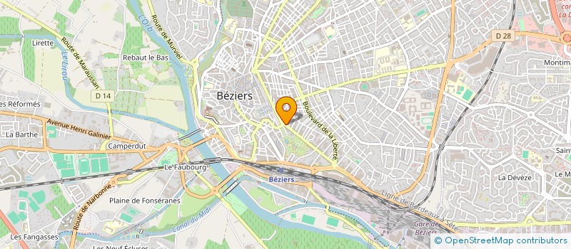 localisation de l'entreprise MAGAZINE DIFFUSION à BEZIERS