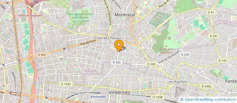 localisation de l'entreprise MAGDENTA SERVICE à MONTREUIL