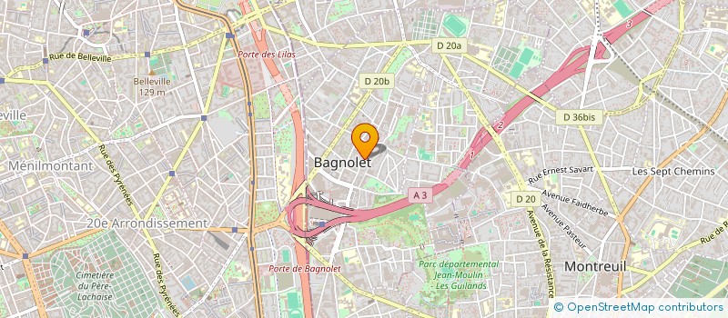 localisation de l'entreprise MAGELIE à BAGNOLET