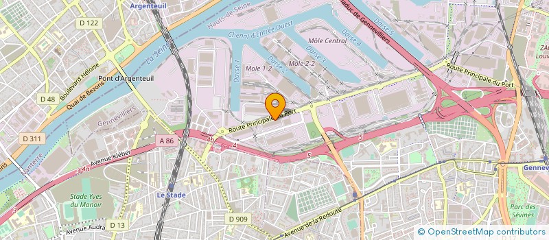 localisation de l'entreprise MAGELLAN TRANSIT à GENNEVILLIERS