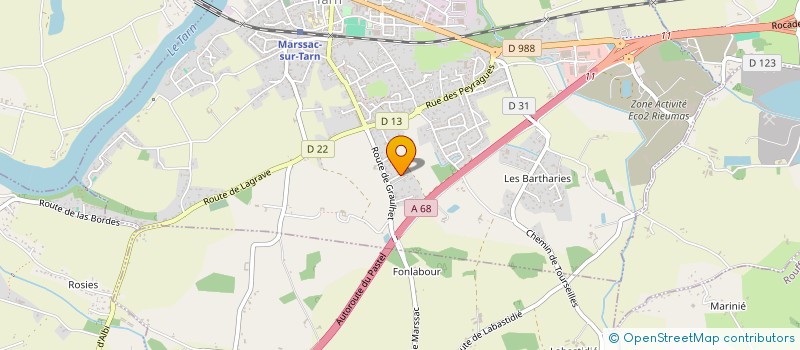 localisation de l'entreprise MAGENTA à MARSSAC-SUR-TARN