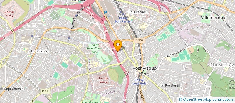 localisation de l'entreprise MAGG' IMMO à ROSNY-SOUS-BOIS