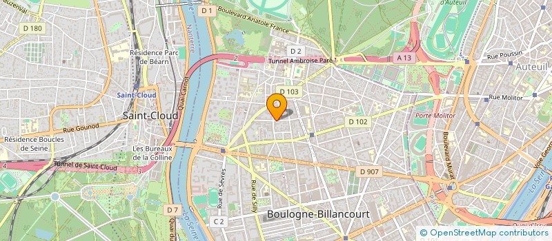 localisation de l'entreprise MAGGY GAUCHER à BOULOGNE-BILLANCOURT
