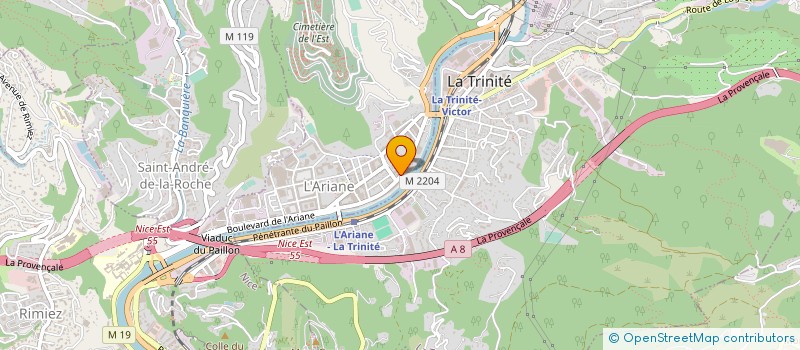 localisation de l'entreprise MAGIC EMBALLAGE à NICE