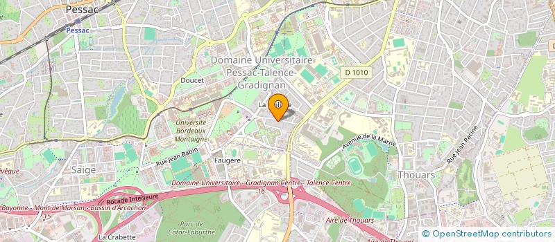 localisation de l'entreprise - MAGIC-  MADAGASCAR GIRONDE CLUB  PESSAC