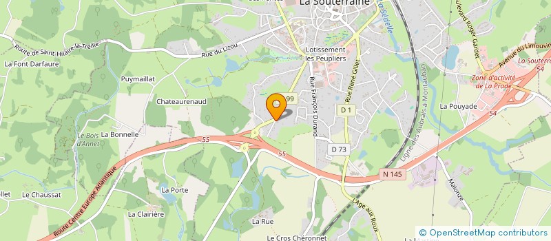 localisation de l'entreprise MAGIC NIGHT ANIMATION  LA SOUTERRAINE