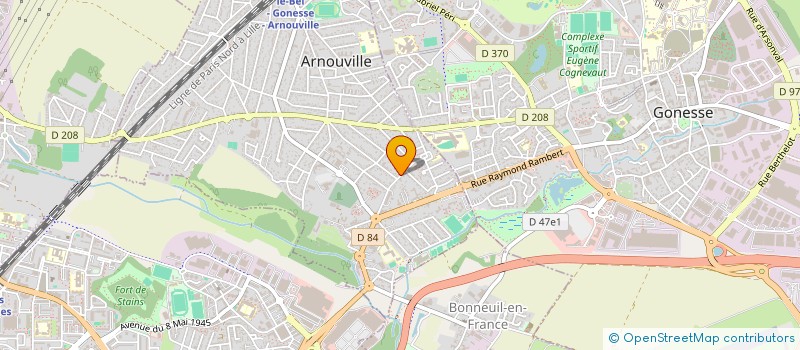 localisation de l'entreprise MAGITEX à ARNOUVILLE