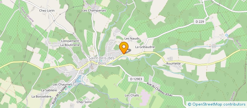 localisation de l'entreprise MAGNE COUVERTURE 17 à SAINT-BRIS-DES-BOIS