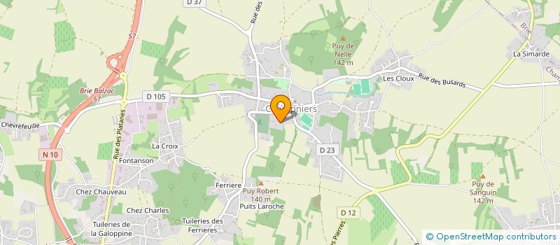 localisation de l'entreprise MAGNE TP à CHAMPNIERS