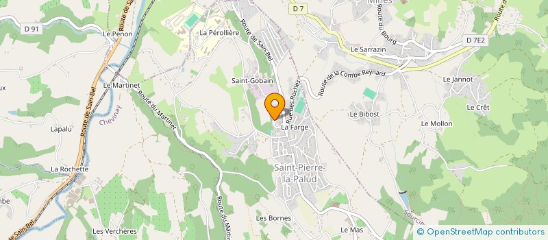 localisation de l'entreprise MAGNIEN TOITURE à SAINT-PIERRE-LA-PALUD