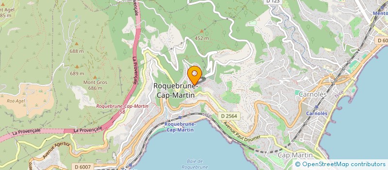 localisation de l'entreprise MAGNOLIA à ROQUEBRUNE CAP MARTIN