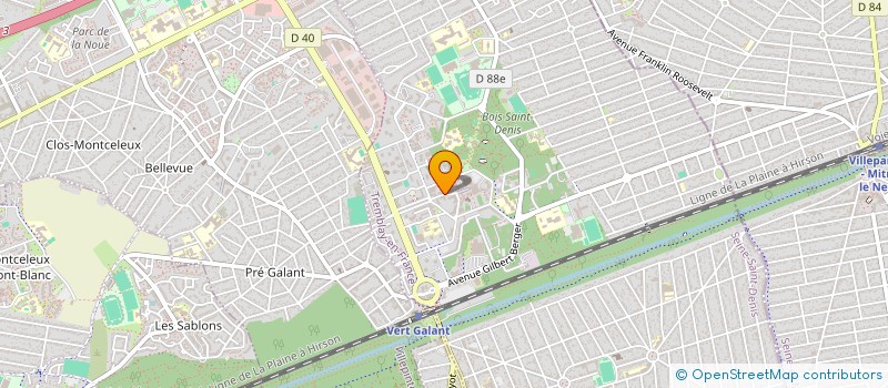 localisation de l'entreprise MAGTRANS à LA COURNEUVE