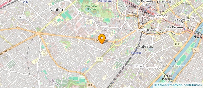 localisation de l'entreprise MAH-JONG EN SEINE  NANTERRE