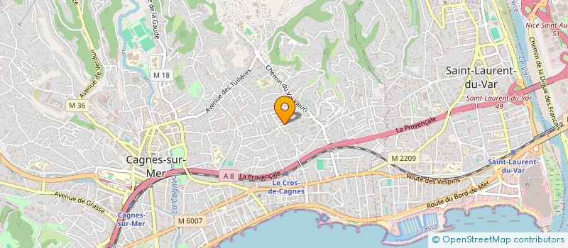localisation de l'entreprise MAHANNIO à CAGNES-SUR-MER