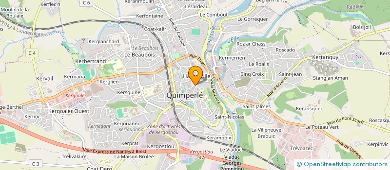 localisation de l'entreprise MAHE à QUIMPERLE