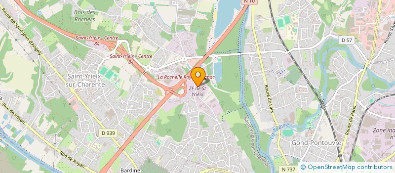 localisation de l'entreprise MAHEL à SAINT-YRIEIX-SUR-CHARENTE