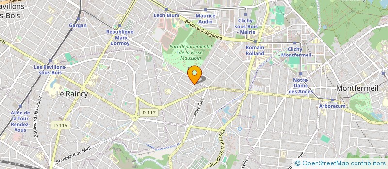 localisation de l'entreprise MAHGRAF IMPRESSIONS à CLICHY-SOUS-BOIS