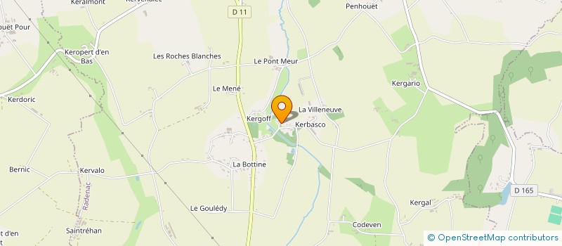 localisation de l'entreprise MAHIEUX COUVERTURE à RADENAC