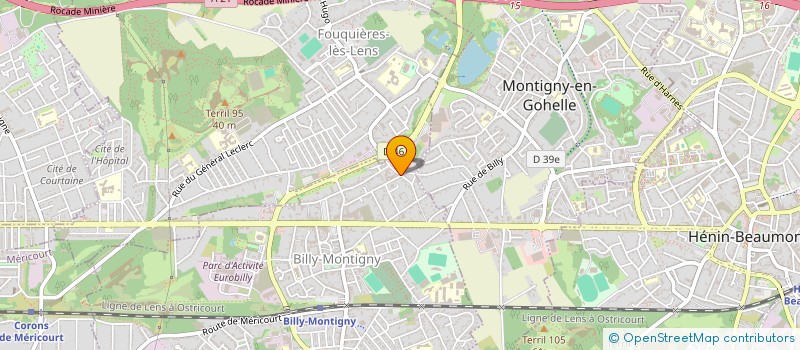 localisation de l'entreprise MAHYFEE à BILLY-MONTIGNY