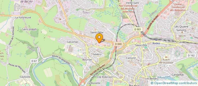 localisation de l'entreprise MAILHE MENUISERIE à RODEZ